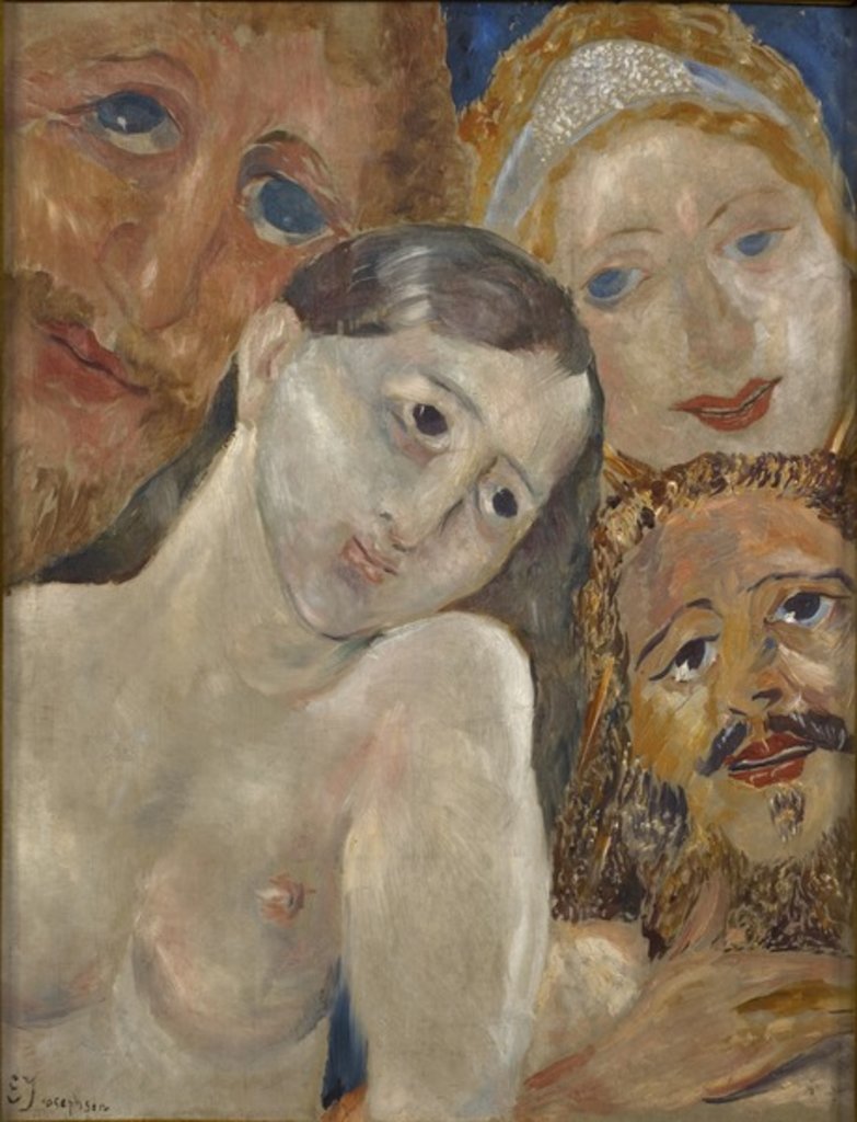 Detail of Ecstatic heads by Ernst Josephson