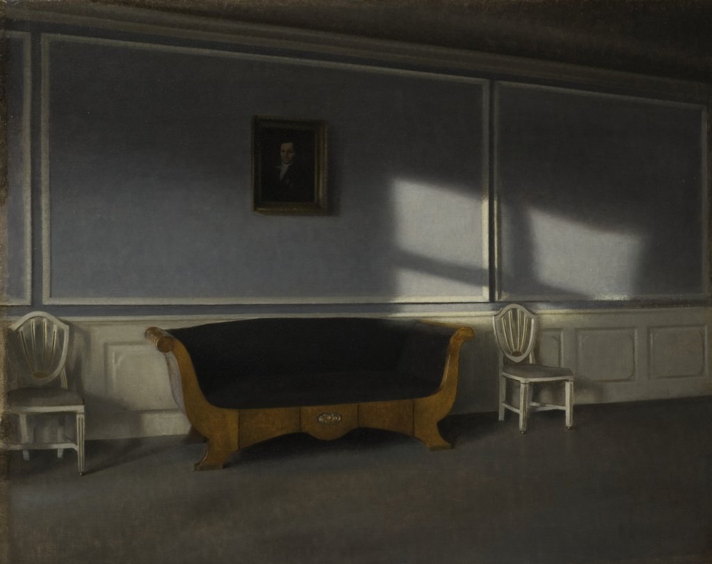 Detail of Sunshine in the Drawing Room III, c.1905 by Vilhelm Hammershoi