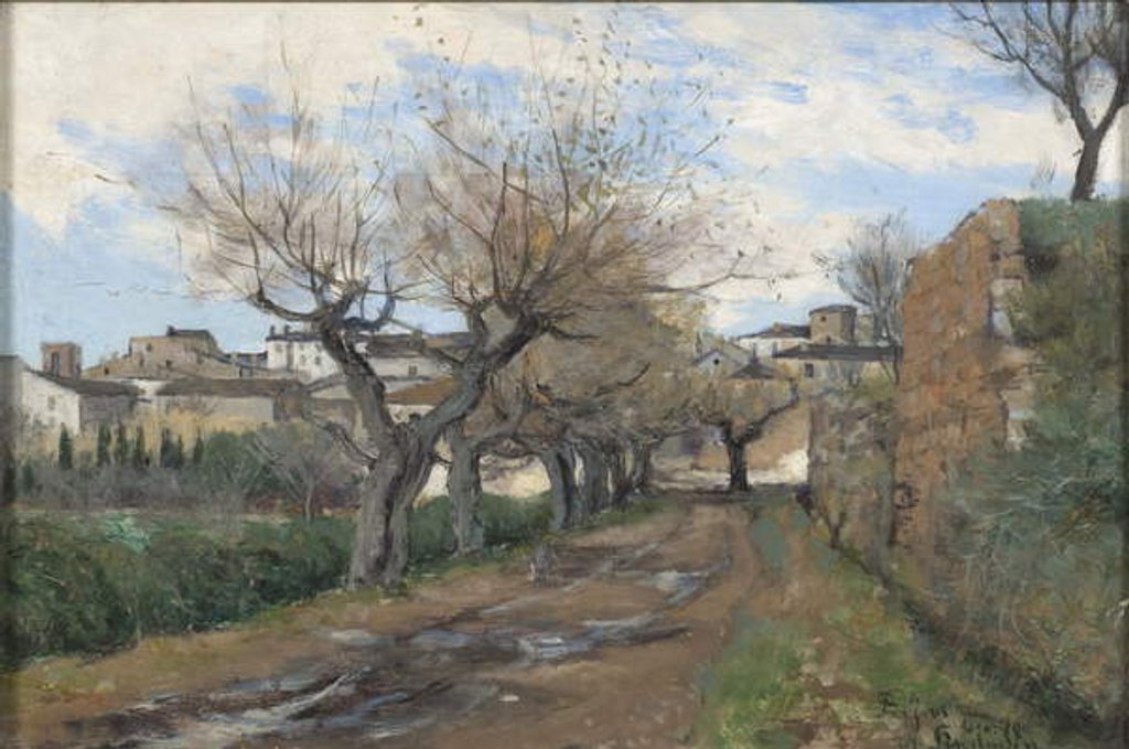 Detail of A Street in Frejus, 1878 by Knut Axel Lindman