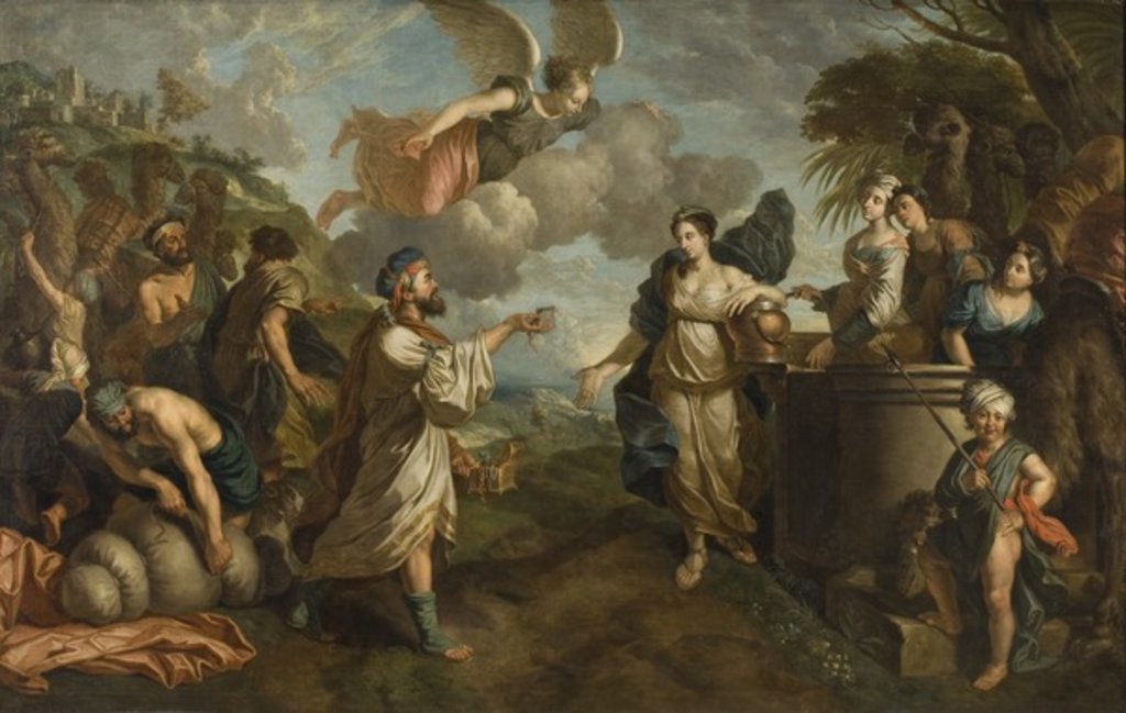 Detail of Eleazar and Rebekah by French School