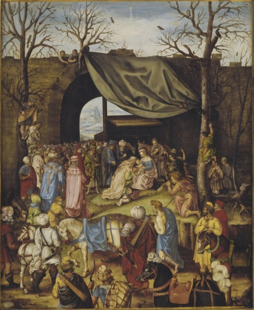 Detail of The Adoration of the Magi by School Netherlandish