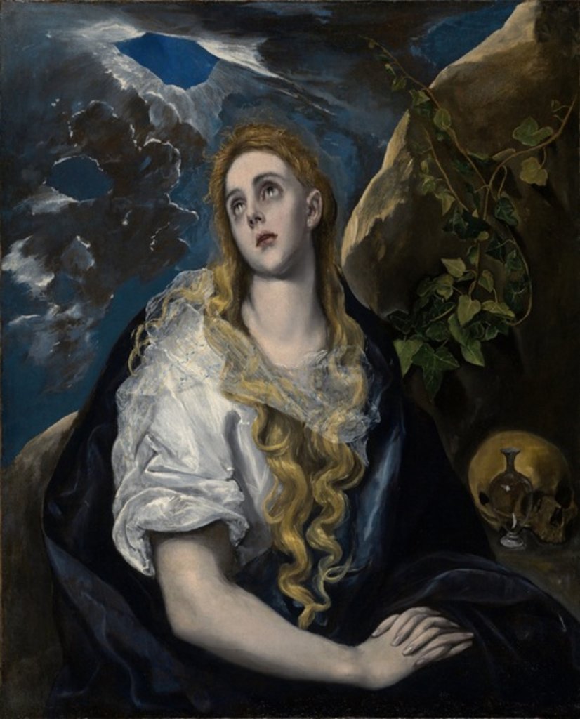 Detail of The Penitent Magdalene, 1580-5 by El Greco