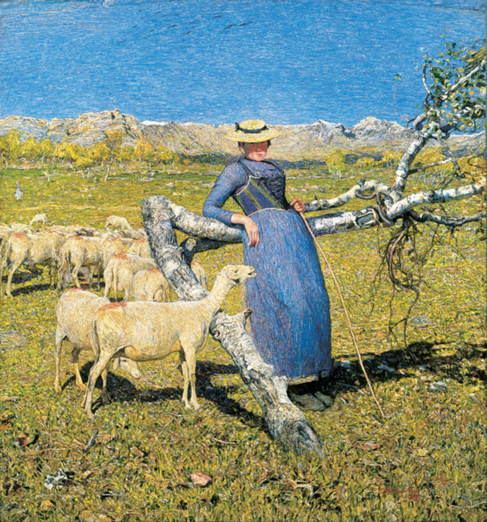 Detail of Afternoon in the Alps, 1892 by Giovanni Segantini