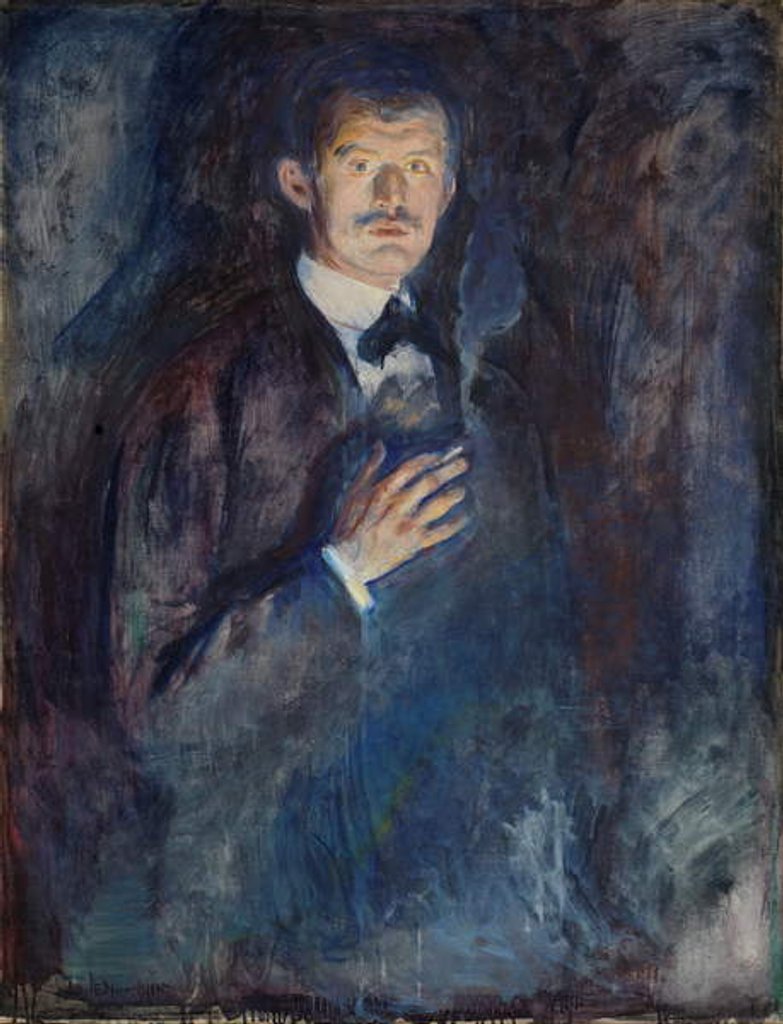 Detail of Self Portrait with Cigarette, 1895 by Edvard Munch