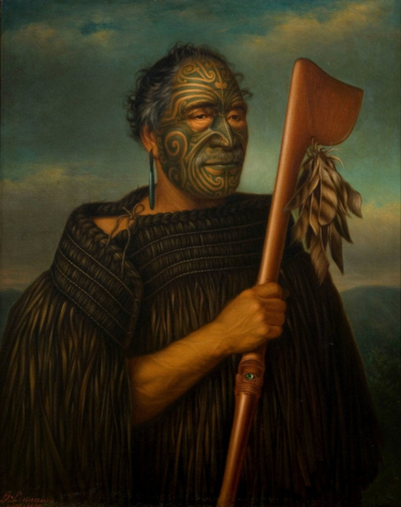 Detail of Tamati Waka Nene, 1890 by Gottfried Lindauer