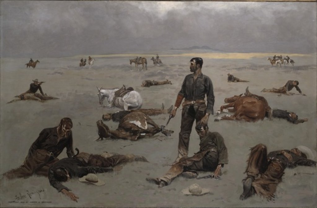 Detail of What an Unbranded Cow Has Cost, 1895 by Frederic Remington