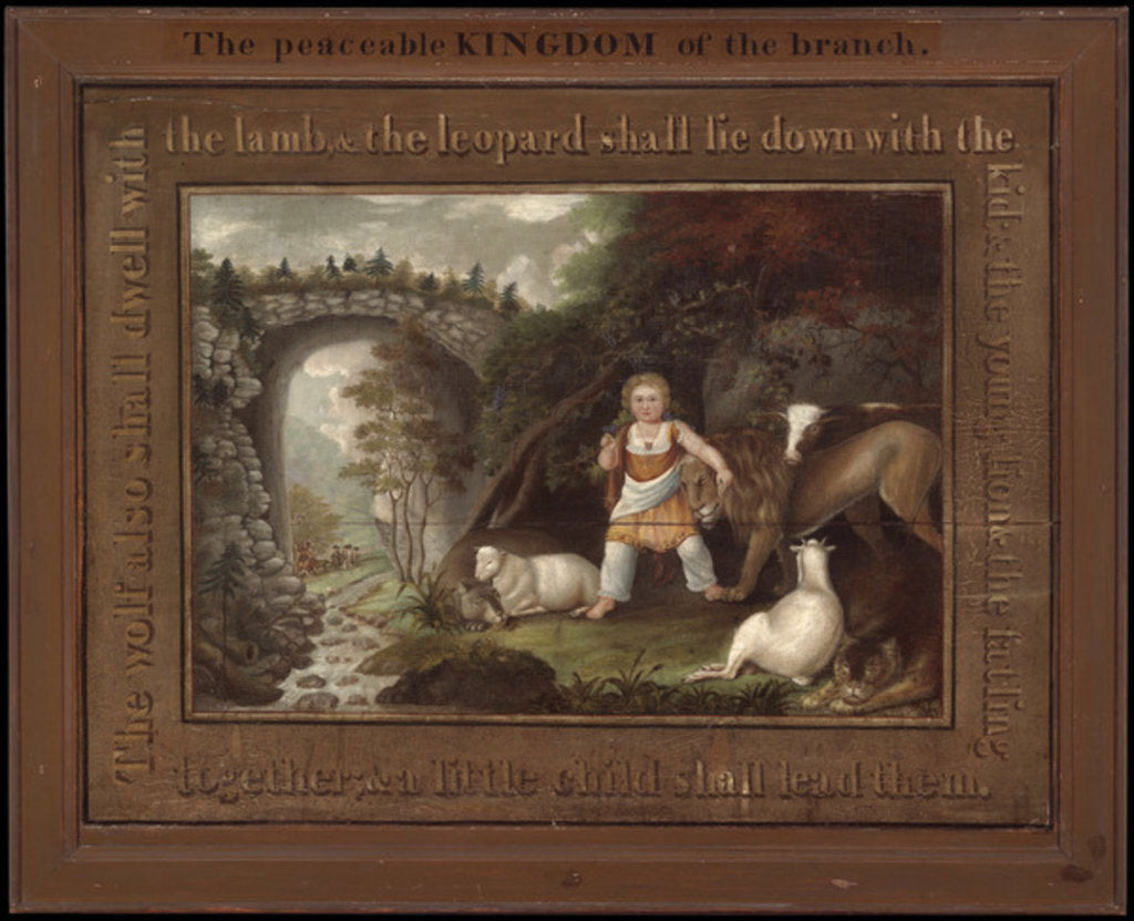 Detail of The Peaceable Kingdom of the Branch, c.1825-30 by Edward Hicks