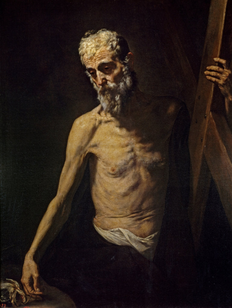 Detail of St. Andrew, c.1631 by Jusepe de Ribera