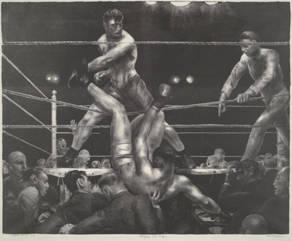 Detail of Dempsey and Firpo, 1924 by George Wesley Bellows
