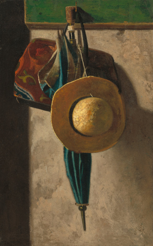 Detail of Straw Hat, Bag and Umbrella, c.1900 by John Frederick Peto