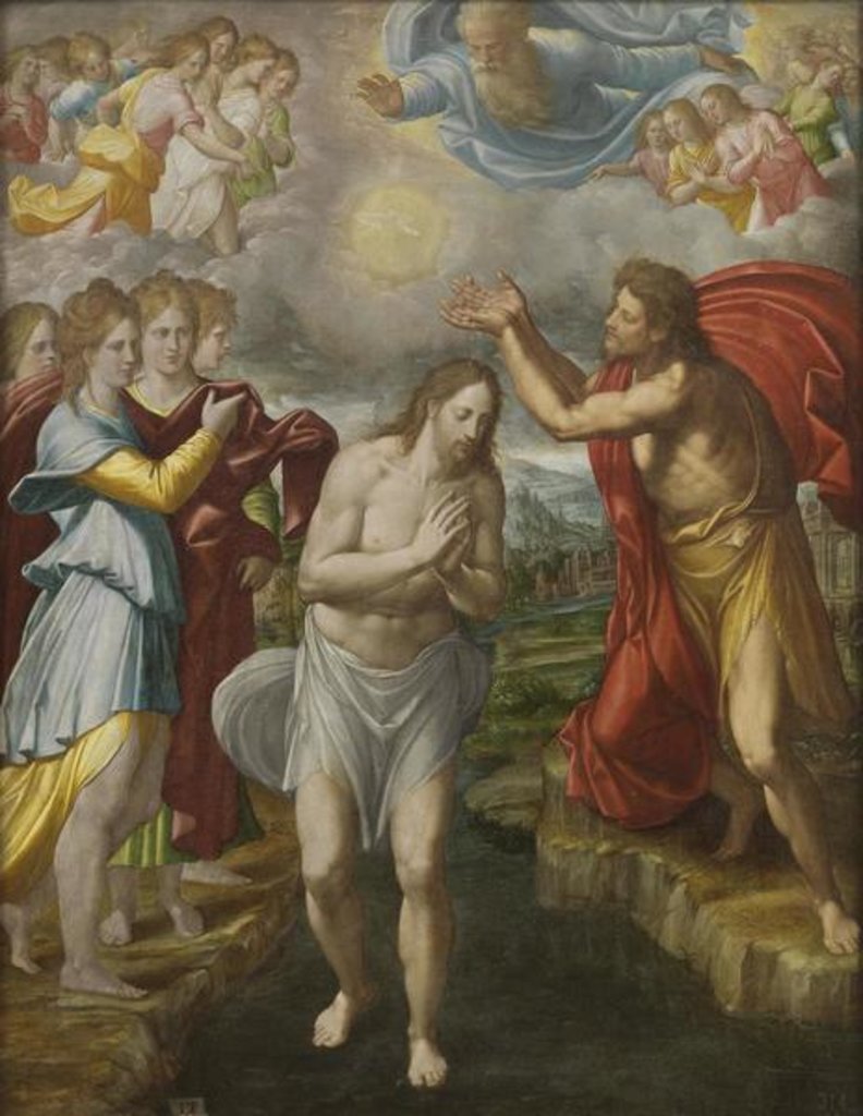 Detail of The Baptism of Christ, c.1567 by Juan Fernandez de Navarrete