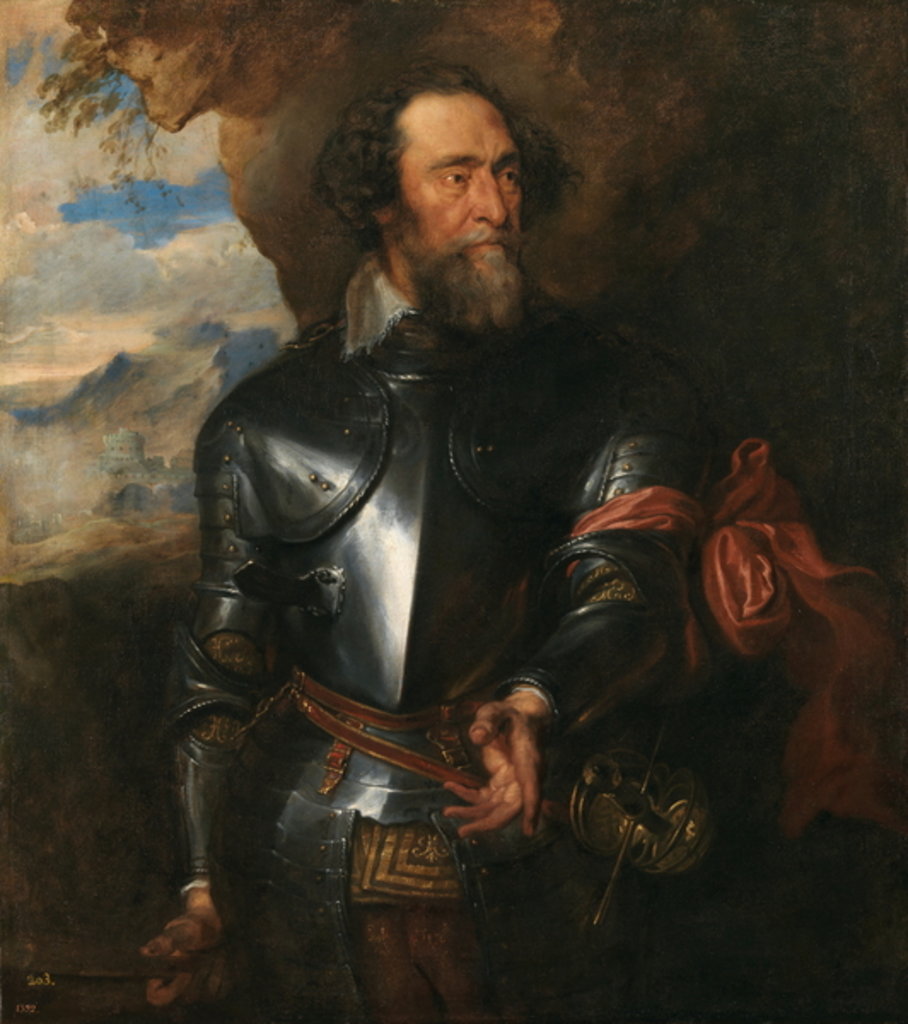 Detail of Count Hendrik van den Bergh, c.1630 by Anthony van Dyck