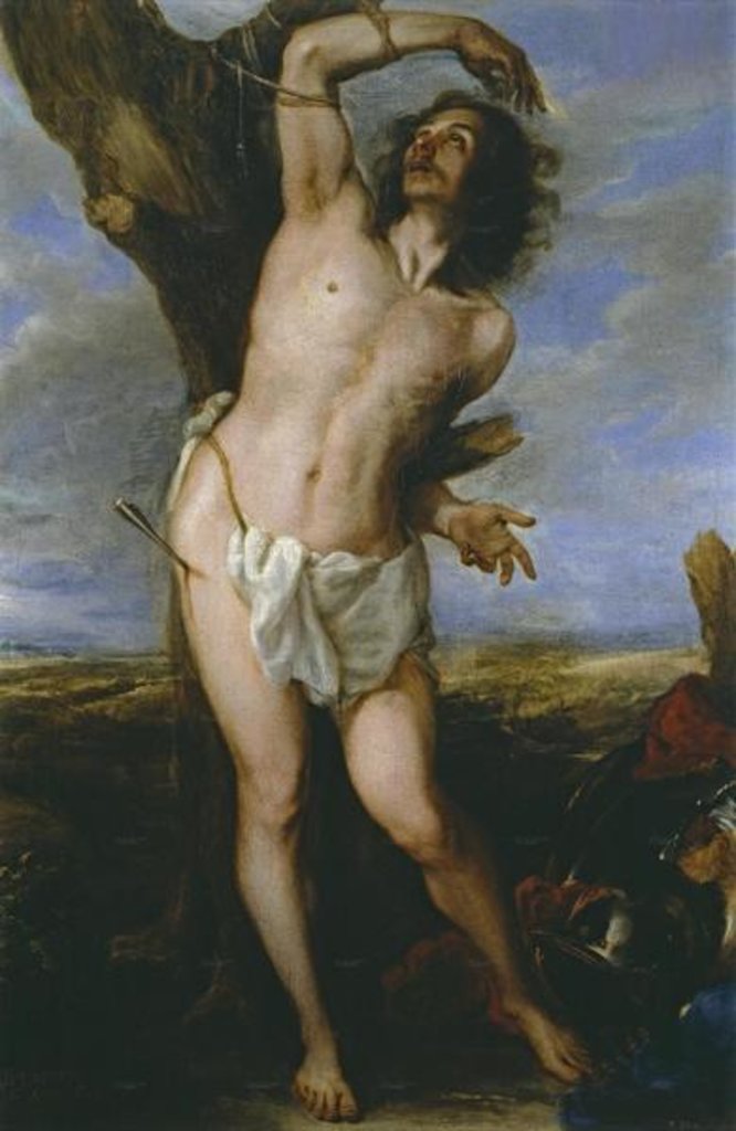Detail of Saint Sebastian, 1656 by Don Juan Carreno de Miranda