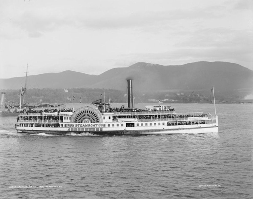 Detail of Steamer Cetus, Iron Steamboat Co. 1909 by Detroit Publishing Co.