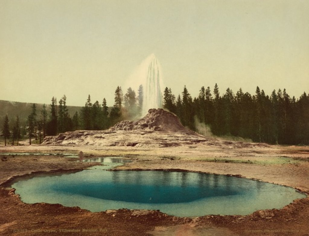 Detail of Castle Geyser, Yellowstone National Park, c.1898 by American Photographer