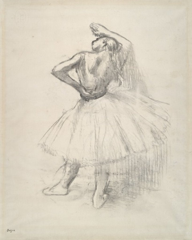 Detail of Danseuse debout, le bras droit levé , c.1891 by Edgar Degas