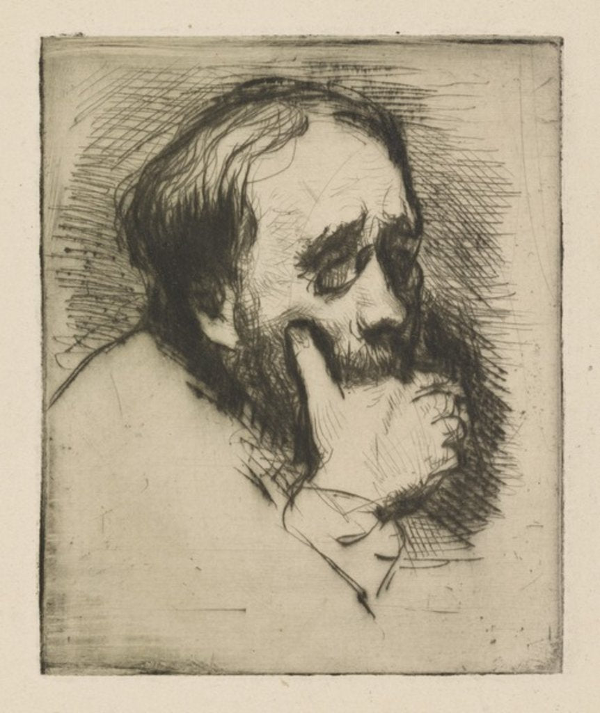 Detail of Portrait of Edgar Degas, 1875 by Marcellin Gilbert Desboutin