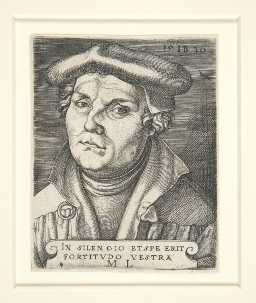 Detail of Portrait of Martin Luther, 1530 by Italian School