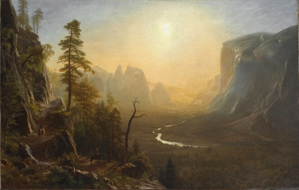 Detail of Yosemite Valley, Glacier Point Trail, c.1873 by Albert Bierstadt