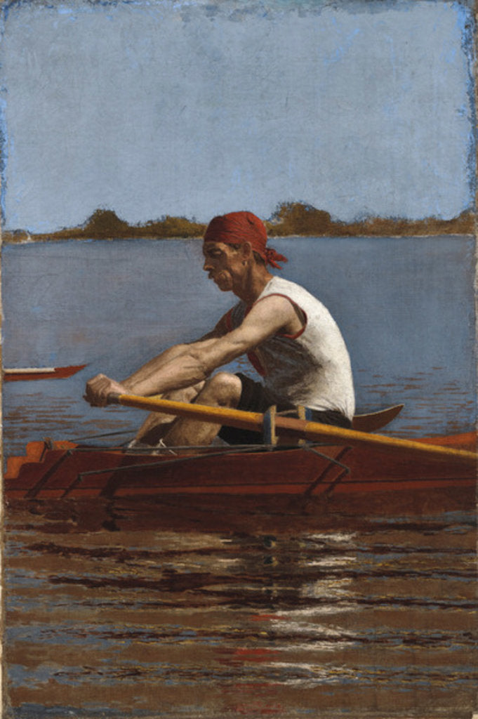 Detail of John Biglin in a Single Scull, 1874 by Thomas Cowperthwait Eakins