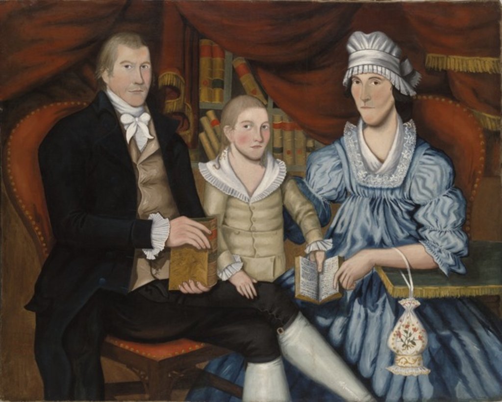 Detail of Portrait of George Eliot and Family, c.1798 by Budington Jonathan