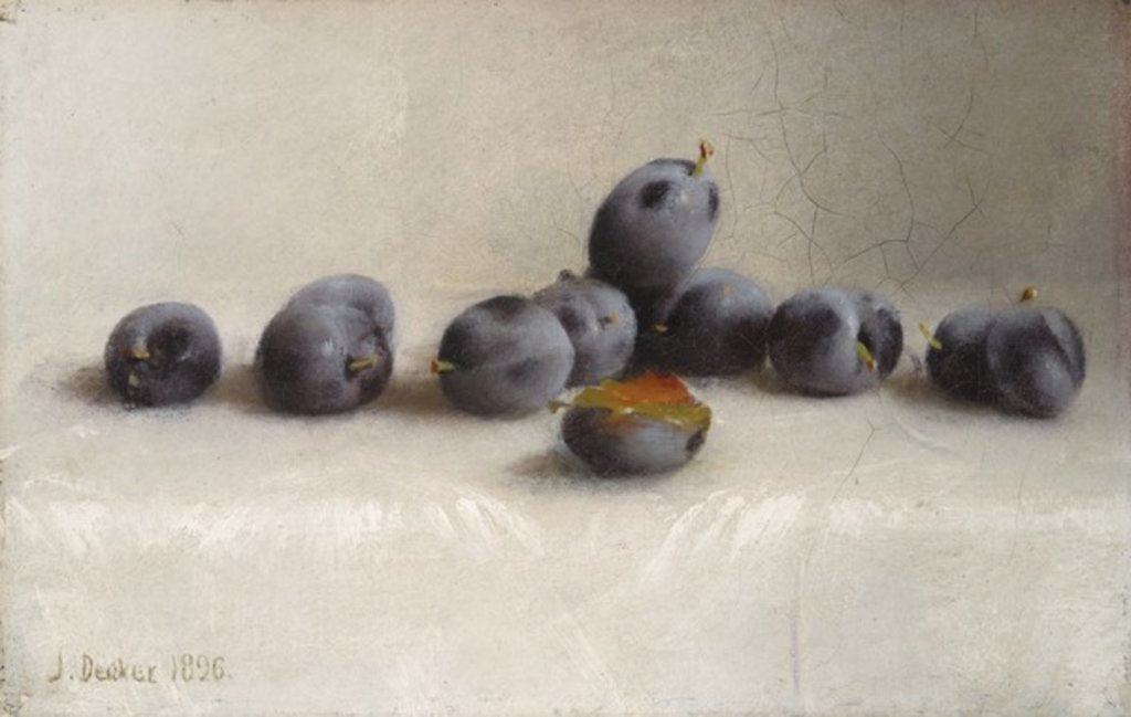 Detail of Twelve Plums, 1896 by Joseph Decker