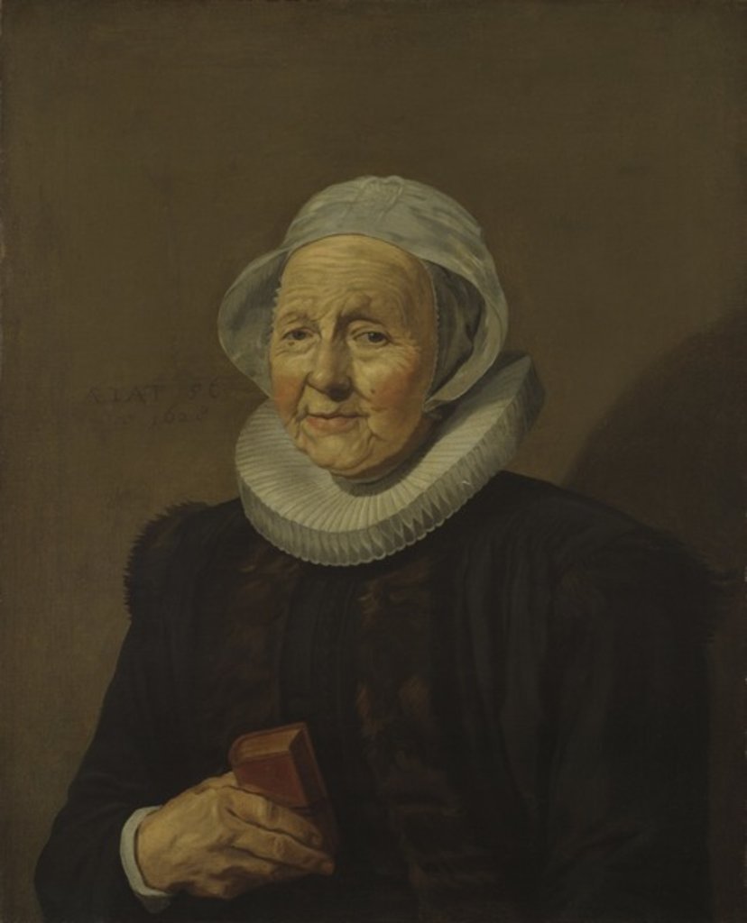 Detail of An Old Lady, 1628 by Frans Hals