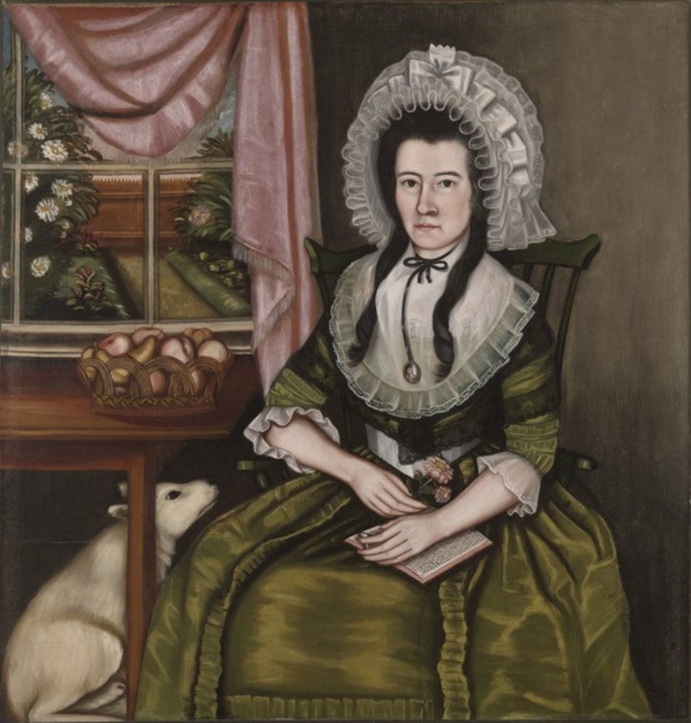 Detail of Mrs. Hezekiah Beardsley, c.1788-90 by The Beardsley Limner