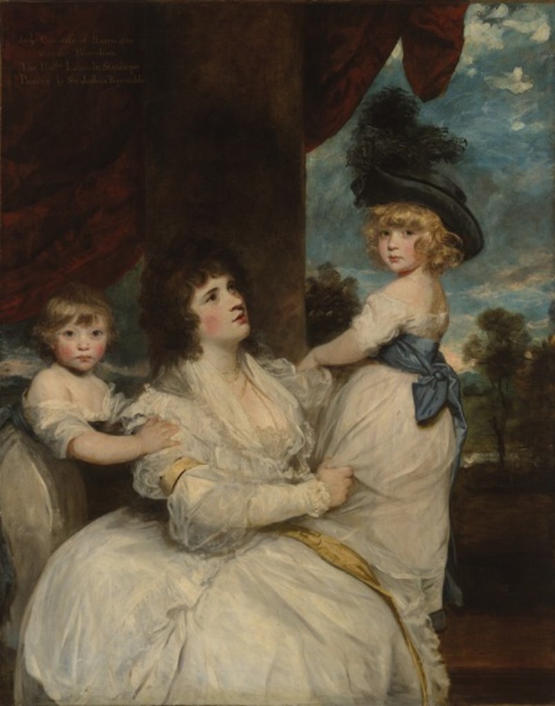 Detail of Portrait of Jane, Countess of Harrington, with her Sons, the Viscount Petersham and the Honorable Lincoln Stanhope, 1786-7 by Joshua Reynolds