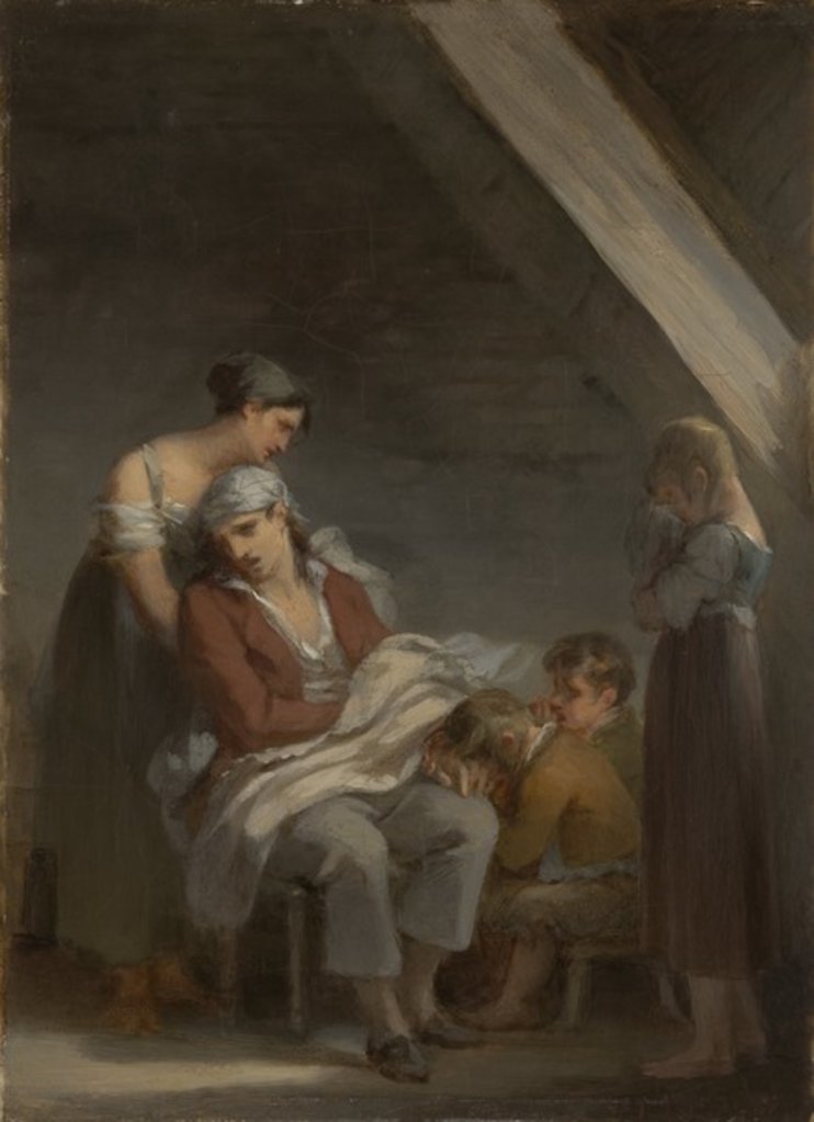 Detail of Une Famille dans la désolation, 1821 by Pierre-Paul Prud'hon