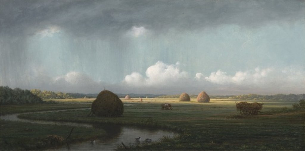 Detail of Sudden Shower, Newbury Marshes, 1865-75 by Martin Johnson Heade