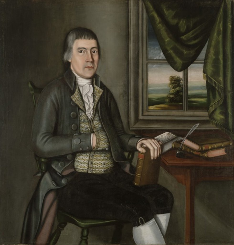 Detail of Dr. Hezekiah Beardsley, c.1788-90 by The Beardsley Limner