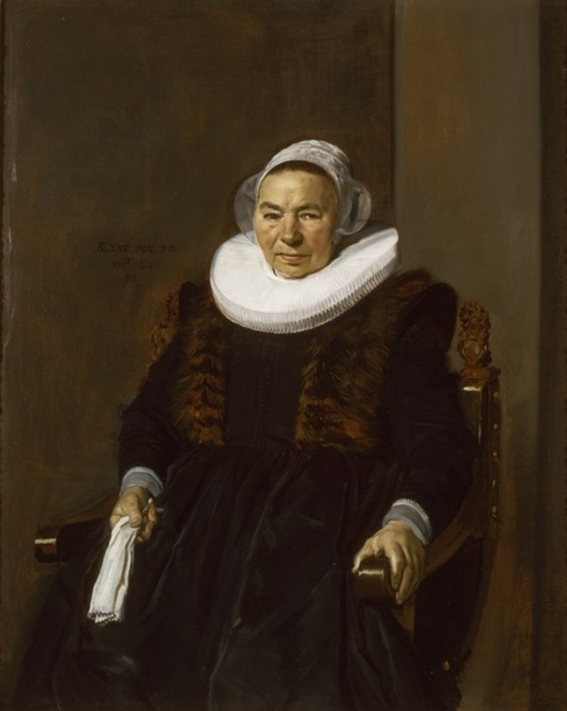 Detail of Portrait of an Elderly Woman, traditionally called Mevrouw Bodolphe, 1643 by Frans Hals