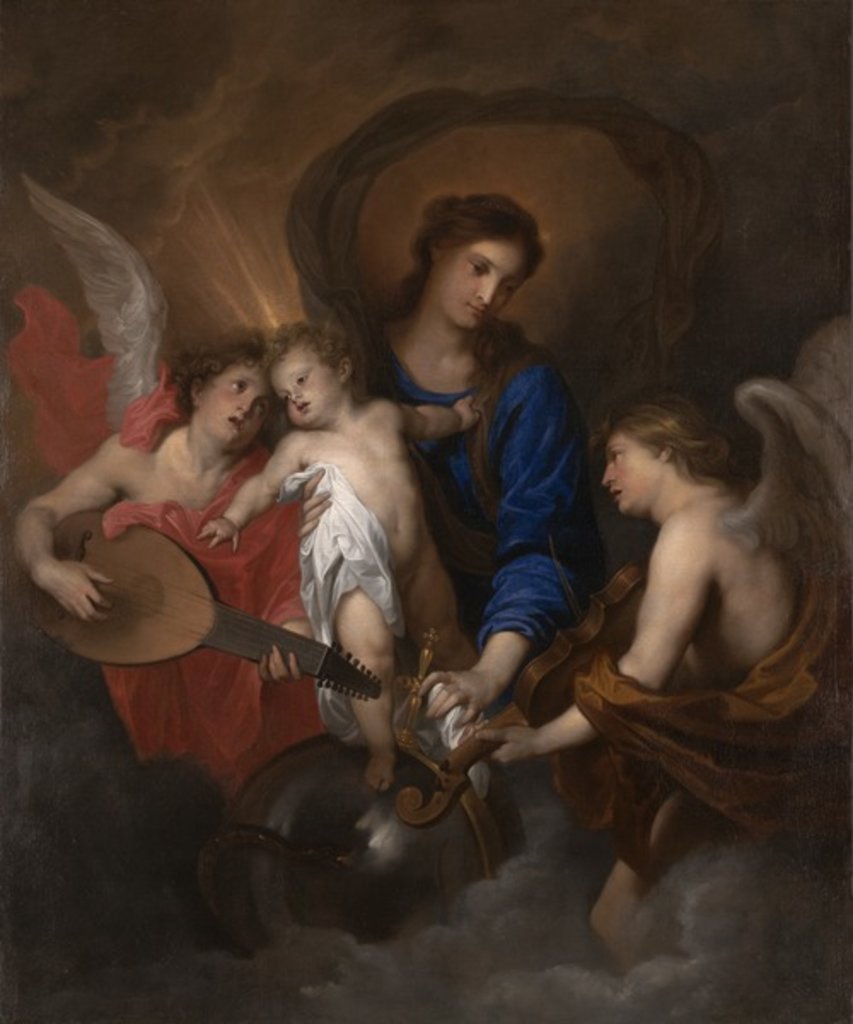 Detail of Virgin and Child with Music-Making Angels, c.1630 by Anthony van Dyck