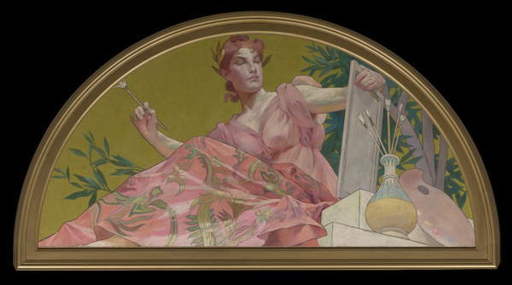 Detail of Muse of Painting, 1893 by Henry Siddons Mowbray