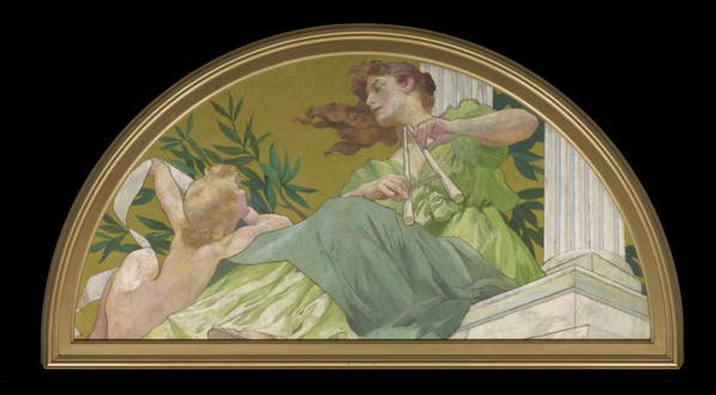 Detail of Muse of Music, 1893 by Henry Siddons Mowbray