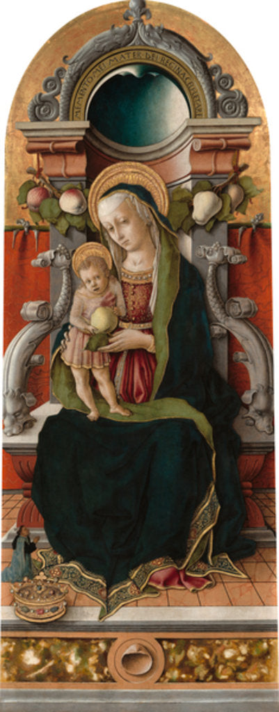 Detail of Madonna and Child Enthroned with Donor, 1470 by Carlo Crivelli