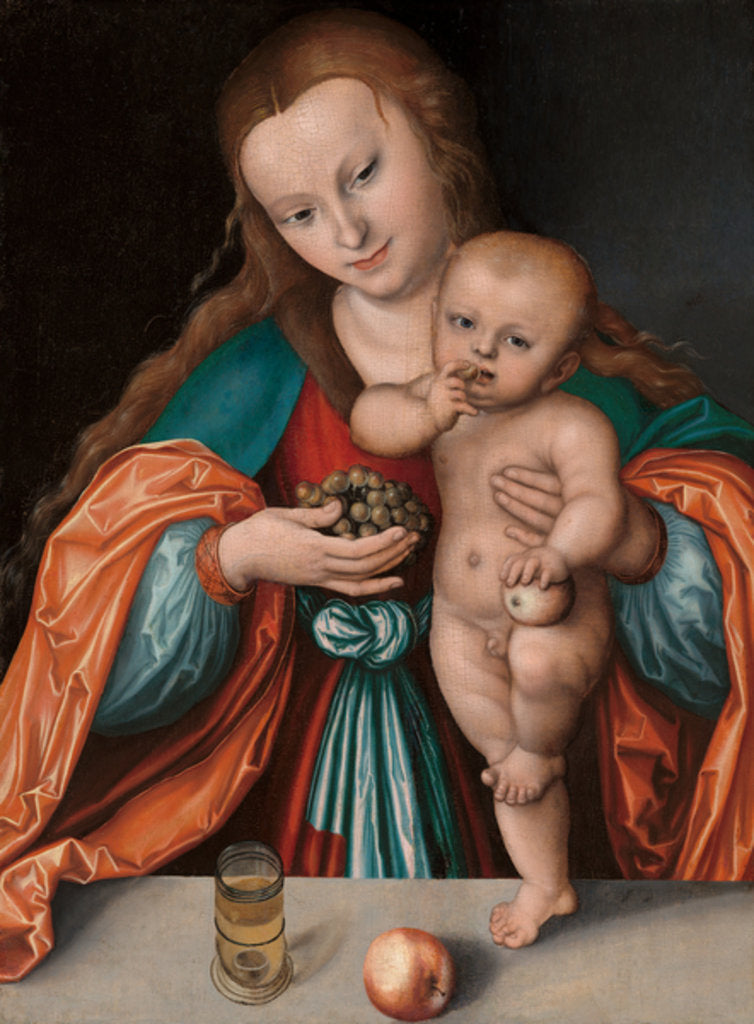 Detail of Madonna and Child, c.1535 by Lucas the Elder Cranach