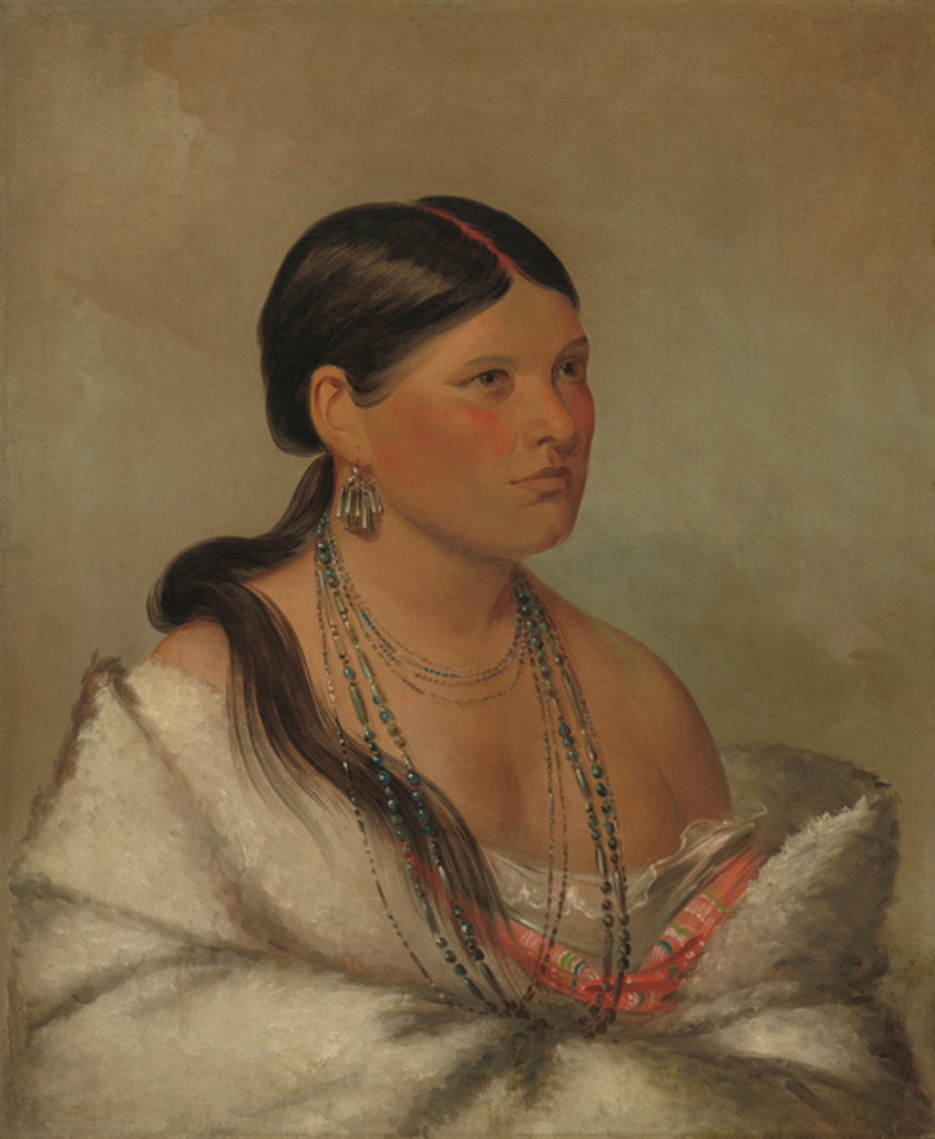 Detail of The Female Eagle, Shawano, 1830 by George Catlin
