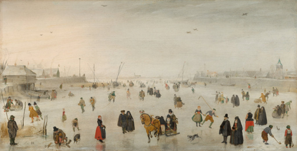 Detail of A Scene on the Ice, c.1625 by Hendrik Avercamp