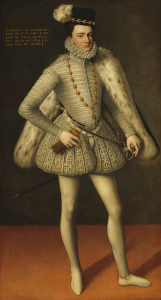 Detail of Prince Hercule-Francois, Duc d'Alencon, 1572 by French School
