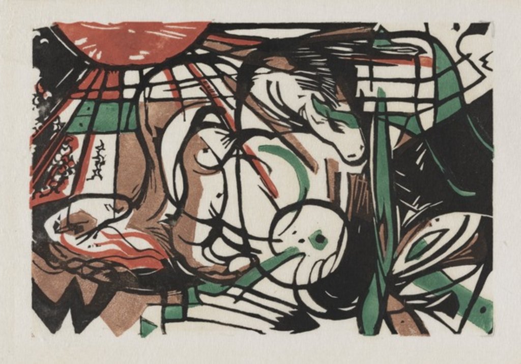 Detail of The Birth of Horses, 1913 by Franz Marc