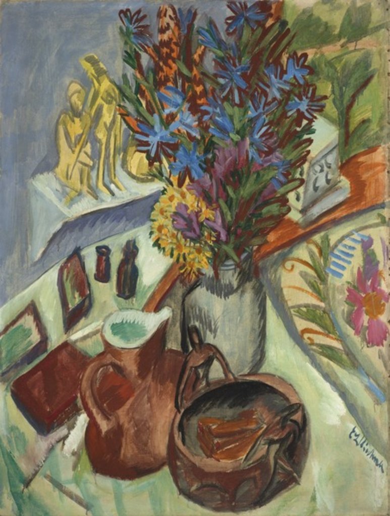 Detail of Still Life with Jug and African Bowl, 1912 by Ernst Ludwig Kirchner