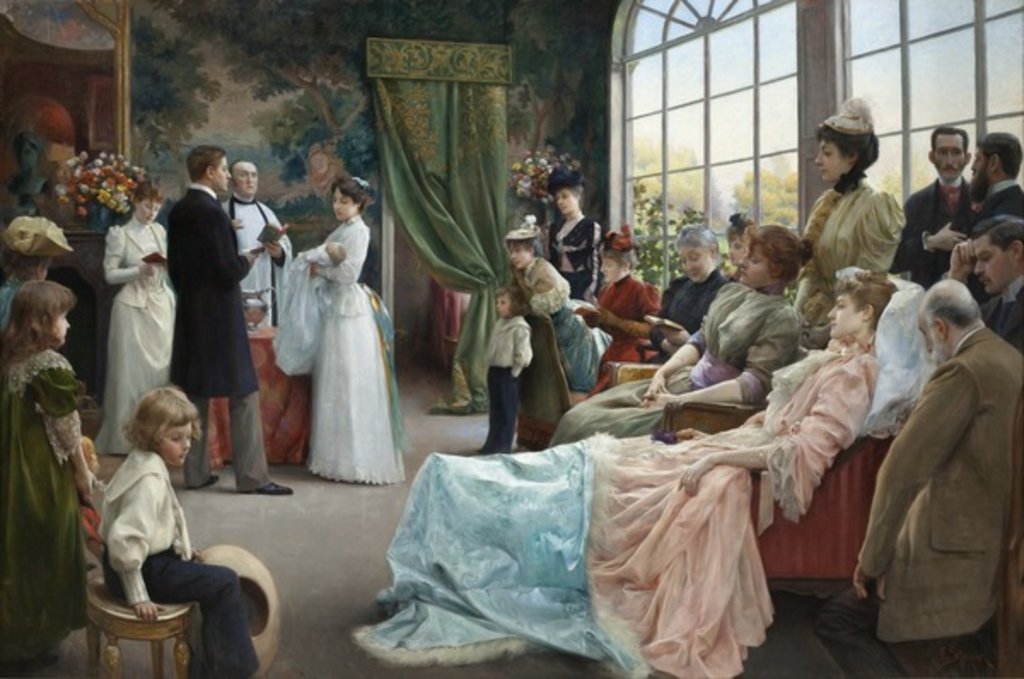 Detail of The Baptism, 1892 by Julius Leblanc Stewart