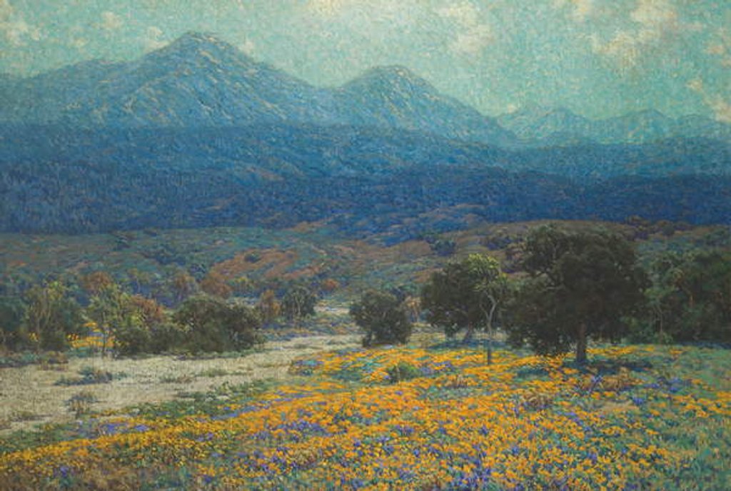 Detail of California Poppy Field, c.1926 by Granville Redmond