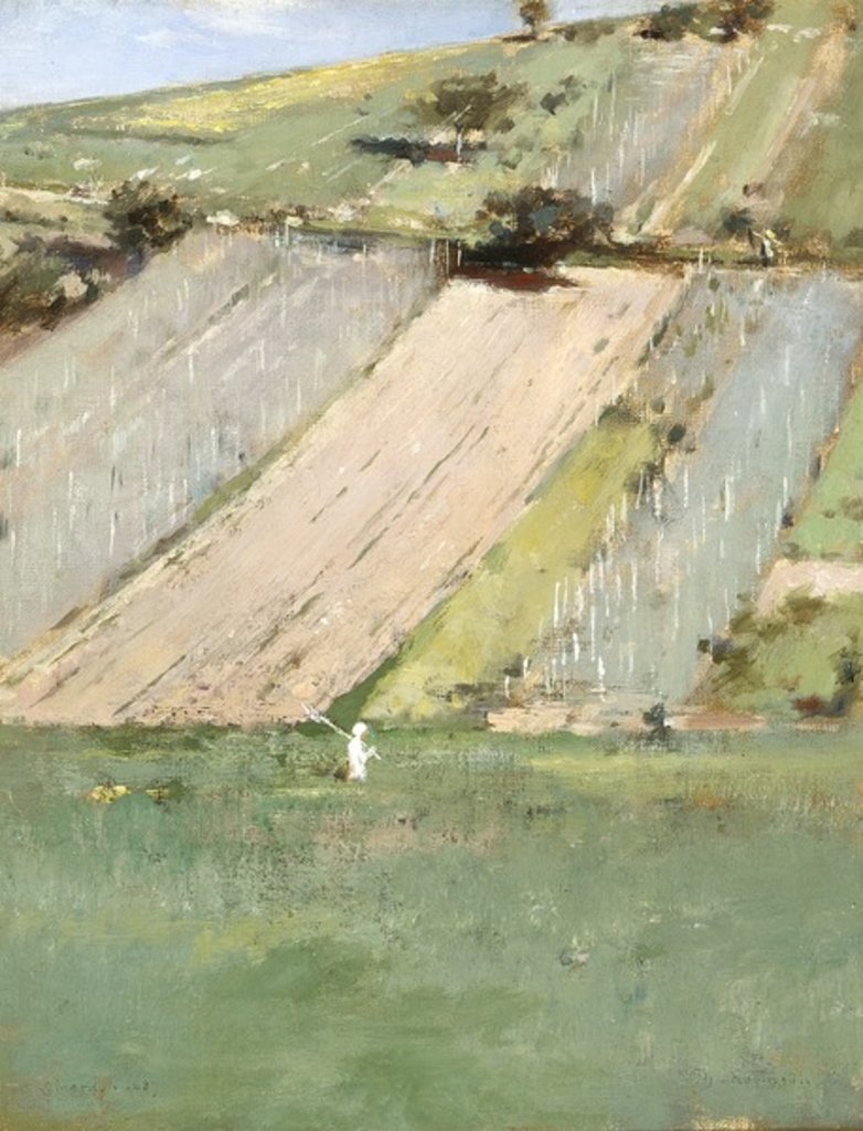 Detail of A Hillside, Giverny, 1887 by Theodore Robinson