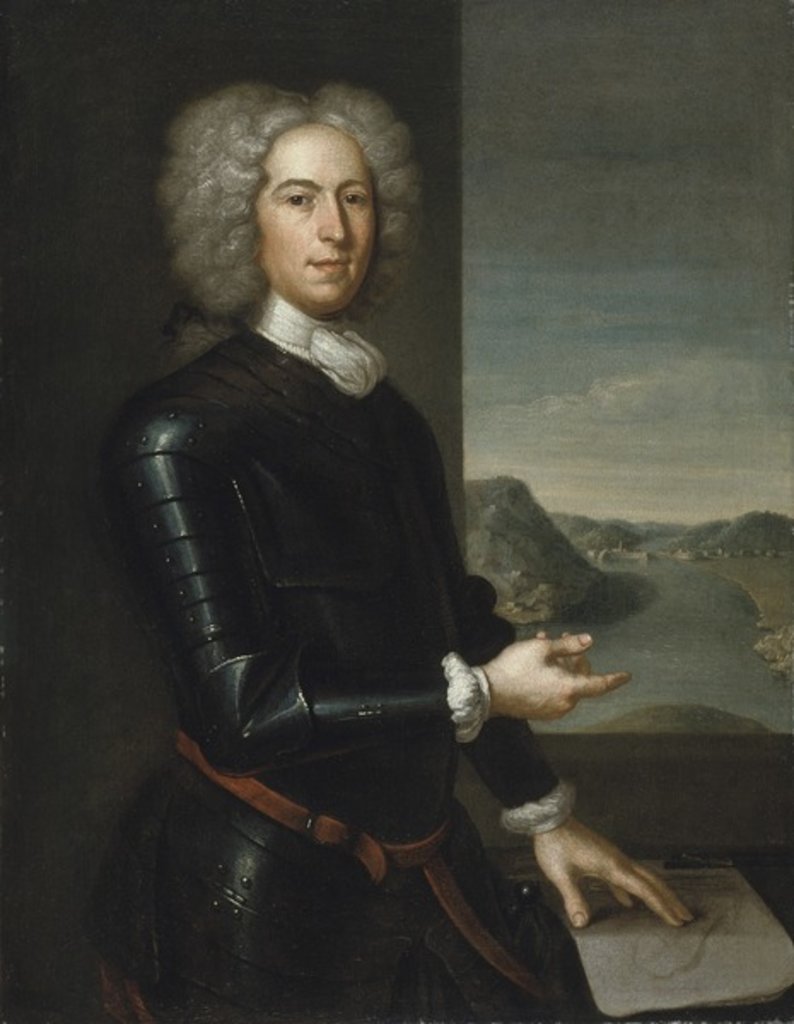 Detail of Portrait of Major General Paul Mascarene, 1729 by John Smibert