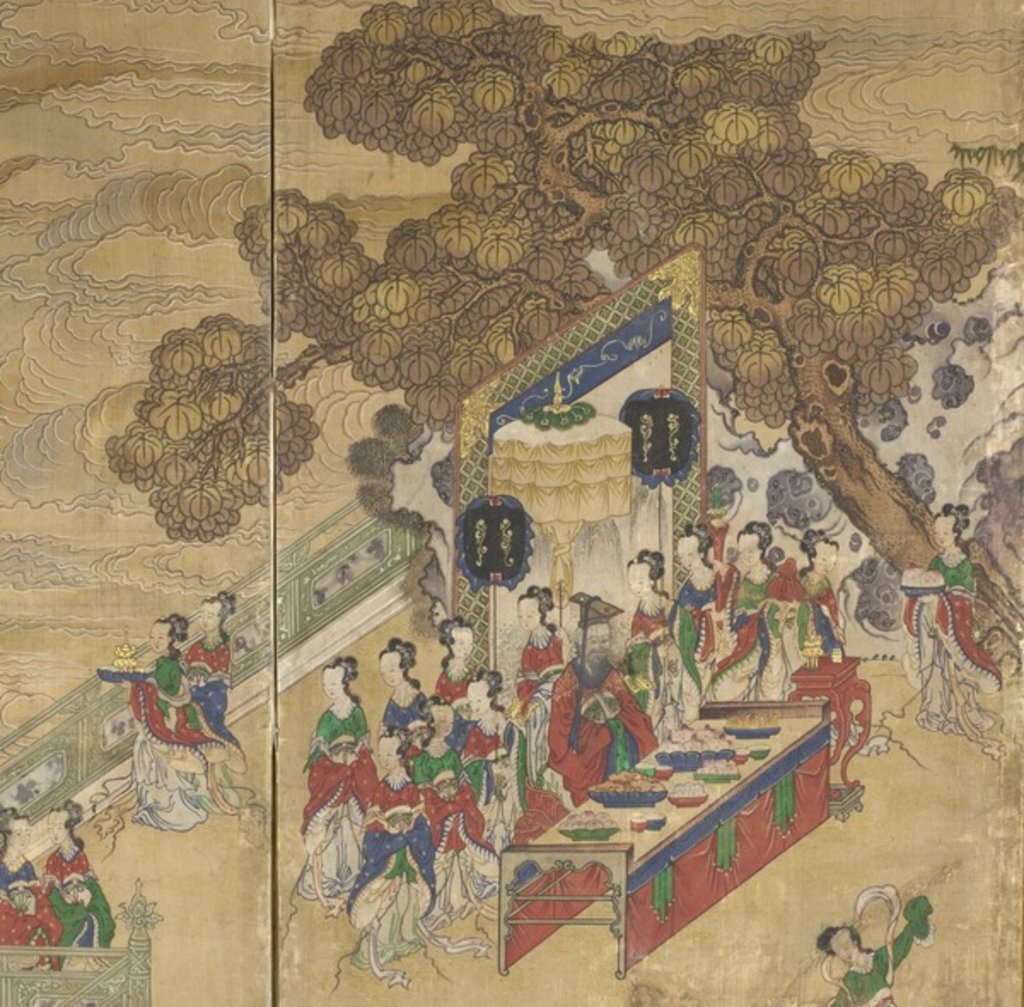 Detail of Dongwanggong, detail from The Banquet of Seowangmo, c.1800 by School Korean