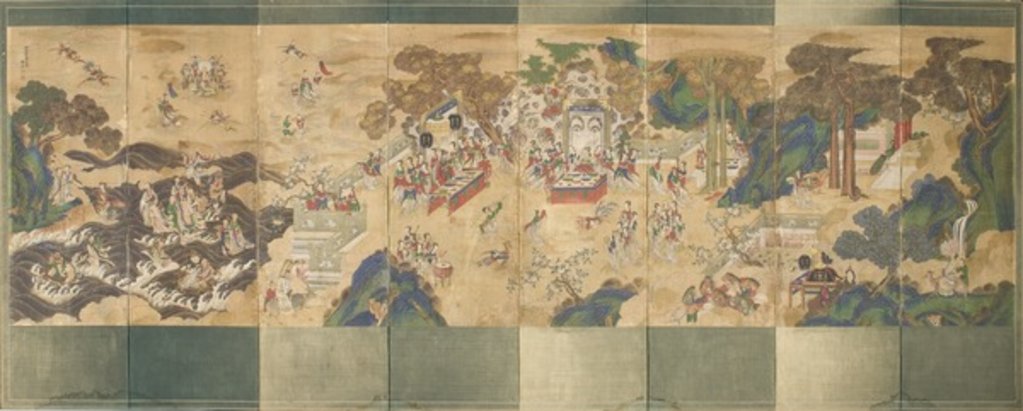 Detail of The Banquet of Seowangmo, c.1800 by School Korean