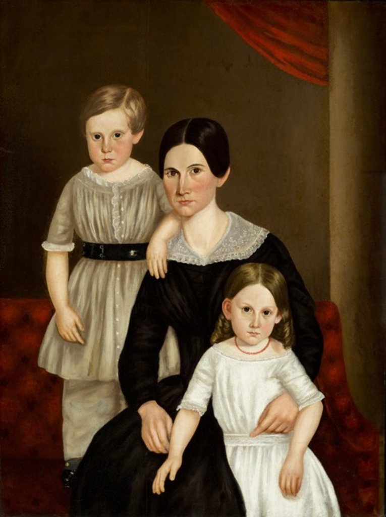 Detail of A Family Group, late 1840s by American School